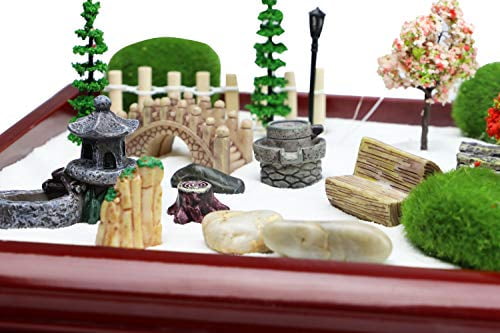 YARNOW Zen Garden Figurines and Accessories Fairy Garden Miniature Sandbox Decorations Zen Tray Items Mini Bonsai Ornament for Bonsai Craft 