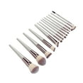 thumbnail image 3 of Brocha Para Sombra De Ojos, Brocha Para Maquillaje, Compacta, De Cabello Suave, Respetuosa Con El Medio Ambiente, Mango Ergonómico, Portátil, 14 Piezas, Segura Para Viajes En El, 3 of 8