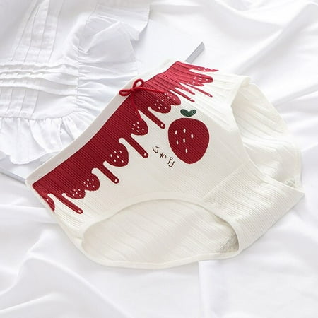 

QWZNDZGRCute Cartoon Women s Panties Breathable Comfortable Underwear Girl Cotton Briefs Cozy Lingerie Lovely Underpants Sale