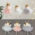 thumbnail image 4 of Sparkling Sequins Meshes Skirt Angelic Antler Girl Ornament Elegant Handmade Hanging Decoration for Celebration White, 4 of 4
