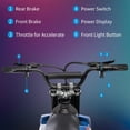thumbnail image 5 of Yesurprise 36V Electric Dirt Bike for Kids, Ride on Motorcycle 350W Brushless / 500W Brushed Motor Fast Speed 15.5MPH with LED Headlight, Leather Seat, Front+Back Brake for Teens, 5 of 9