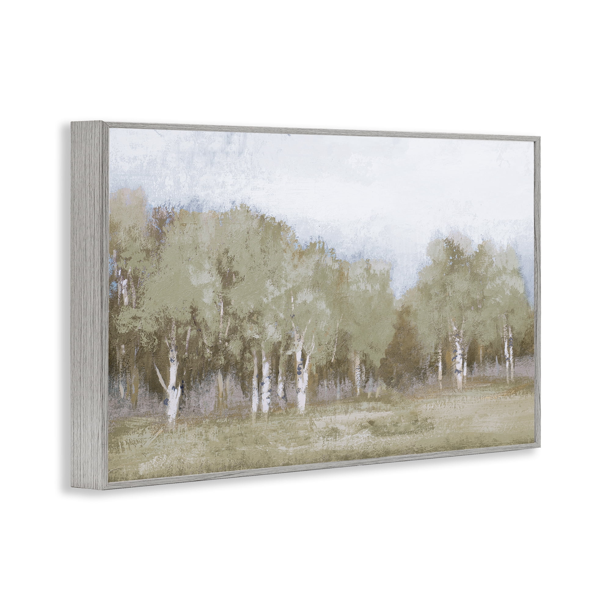 Stupell Industries Autumn Greens Tranquil Trees Gray Framed Giclee Art, design by Michael Marcon