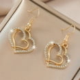 thumbnail image 6 of 5Pcs Heart Necklace Set under $5! Xqxayjr Peach Heart Shaped Necklace Earring Set, Double Heart Alloy Jewelry Collection, Romantic Couple Gift Idea, Fashionable Matching Necklace Earrings, 6 of 9