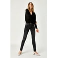 thumbnail image 3 of Mavi Women's Adriana Dark Smoke Supersoft 24/32 Mid Rise Super Skinny Jeans, 3 of 7
