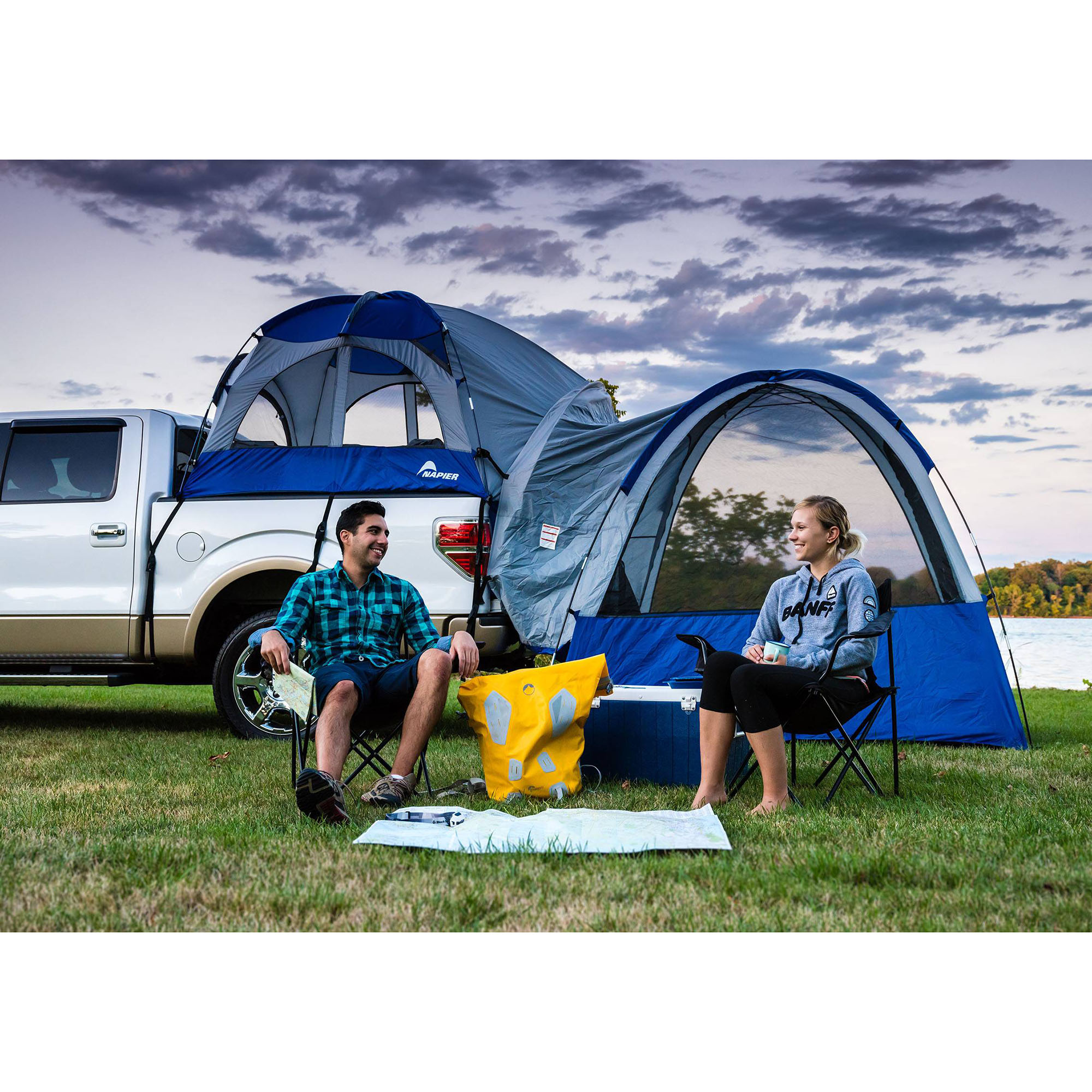 Napier Sportz Link Portable 4 Person Truck Bed Attachment Camping Tent, Blue - image 3 of 6