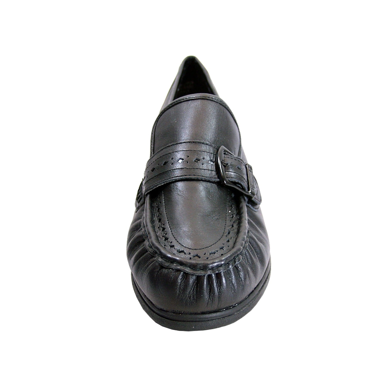 24 HOUR COMFORT Livia Women's Wide Width Leather Shoes BLACK 10.5