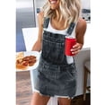 thumbnail image 2 of WTXUE Denim Skirt, Casual Playsuit Romper Jumpsuit Dress Long Print Women Button Strap Jeans Pocket Women's Dress, Overalls for Women, Grey 2XL, 2 of 5