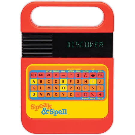 Playmonster Speak & Spell Electronic Game - Educational Learning Toy, Spelling Games, 80s Retro Handheld Arcade, Autism Toys, Activity for Boys, Girls, Toddler, Ages 7