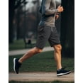 thumbnail image 7 of NY Threads Multipack Breathable Mesh Mens Athletic Shorts, Large, Black/Dark Grey/Red, 7 of 7