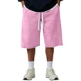 thumbnail image 3 of Men's Baggy Sweat Shorts 2026 Lightweight Drawstring Y2k Shorts Casual Under Knee Shorts Raw Hem Gym Shorts with Pockets, 3XL, 3 of 7