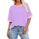 thumbnail image 2 of Tejiojio Womens T Shirts Loose Fit Short Sleeve Tees Crew Neck Color Block Summer Tops 2026 Fashion, 2 of 4