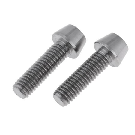 

2x M6 Titanium Ti Screw Fairing Bolt Taper Conical Hex Head Silver M6x18mm