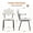 White3, variant on JUYG 4-Pack Off-White Dining Chair, Premium Leather, Hangable Armrests, Metal Legs