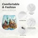 thumbnail image 4 of Balery Iconic Global Landmarks Pantalones cortos deportivos para mujer con forro y dos bolsillos, elásticos, para entrenamiento, gimnasio, yoga-Large, 4 of 7