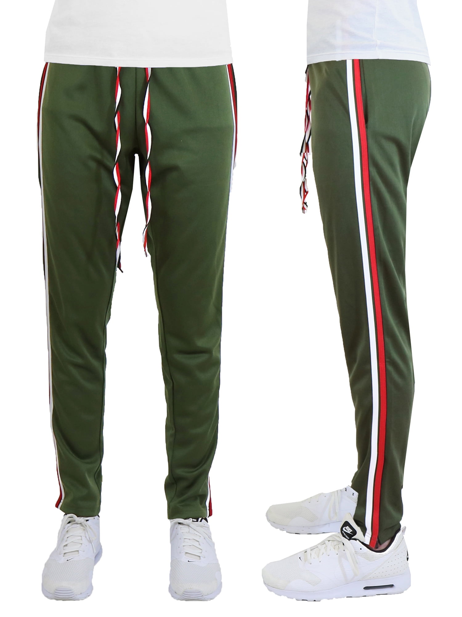 Mens Striped Jogger Track Pants - Running - Jogging - Workout - Fitness - Walmart.com
