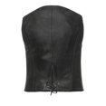 thumbnail image 4 of First Mfg Co - Savannah - Women's Motorcycle Biker Riding Black Leather Vest - 5X Large - Back Lacing, 4 of 4