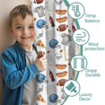 thumbnail image 3 of Football Popcorn White Pattern Insulated Teens Curtains Set Of 2, Bedroom Essentials, Toddler Room Decor 42"x63", 3 of 5