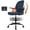Navy Blue, variant on COOLHUT Tall Office Chair 400lbs with Footrest Ring, Standing Desk Chair with Flip-up Armrests, Adjustable Swivel Rolling Mesh Standing Desk Stool with Lumbar Support for Adults, Navy Blue