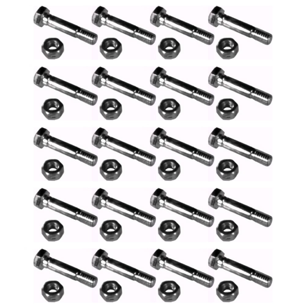 Set of 10 Snow Blower Thrower Shear Pins & Nuts MTD 910-0890A 710-0890A 710-0890 