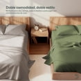 thumbnail image 4 of 2 Juegos de Sábanas Dreamlab Microfibra de Lujo con Doble Cepillado Ultrasuaves e Hipoalergénicas Verde Olivo / Beige, Tamaño King Size, 4 of 5