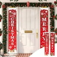 thumbnail image 2 of HengDidi Festive Christmas Door Banner Decoration Set with Ropes and Poles Weather Proof Red Holiday Sign for Indoor Outdoor Porch Wall Display Accessory, 2 of 6