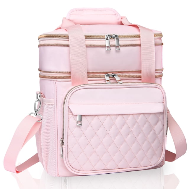 Lunch Box GLENKEY - Nevera térmica expandible (16 L), color rosa