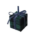 thumbnail image 2 of Fabric Wrapped Box Decoration for Holiday Tree, Wreath, Mantel, Blue, 2 of 5