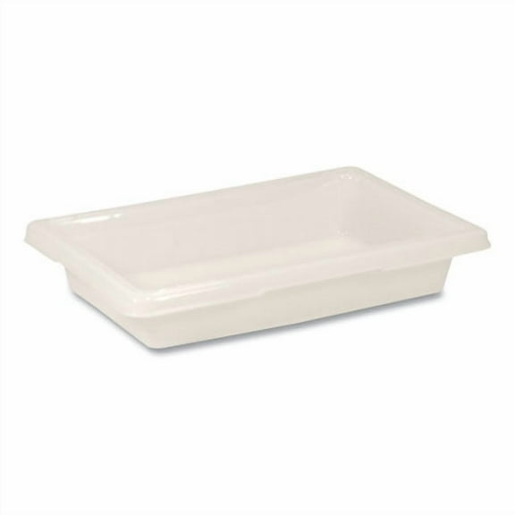 Food/Tote Boxes, 2 gal, 18 x 12 x 3.5, White, Plastic | Bundle of 2