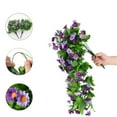 thumbnail image 4 of Clearance! Artificial Hanging Flowers Mums Artificial Flowers for Decoration Hanging Plants Faux Flower Bouquet for Wall Home Garden Wedding Outdoor Spring Decor, 4 of 8