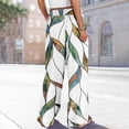 thumbnail image 6 of Dress Pants Women Petite High Waisted Wide Leg Summer Beach Vacation Pants Boho Lounge Casual Palazzo Trousers, 6 of 9