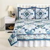 Mainstays Home Rose Pattern Quilt Set, 1 Each
