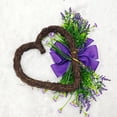 thumbnail image 5 of Heart-Shaped Hand-Woven Artificial Flower Wreath, Decorative Door Hanging Wreath with Lifelike Blooms, Durable Faux Floral Design for Home & Events, Adds Romantic Charm to Entryways/Walls, 17.7in, D, 5 of 5