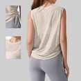 thumbnail image 2 of JIAYUE Women's Athletic T-Shirt Breathable Performance Sleeveless Round Neck Pure Color For Workouts Gym Running And Daily Wear Wicking Comfortable Tops For Female, 2 of 6
