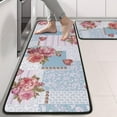 thumbnail image 2 of Kitchen Rugs Sets Of 2,Pioneer Flower Floral Print Pattern Anti Fatigue Kitchen Mat Rugs Non Slip Washable,Decorative Kitchen Floor Mats for Kitchen,Sink,Laundry,17"x47"+17"x47", 2 of 5