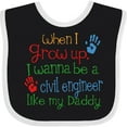 thumbnail image 3 of Inktastic Civil Engineer Like Daddy Boys or Girls Baby Bib, 3 of 4