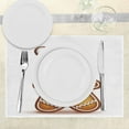 thumbnail image 3 of Ambesonne Gingerbread Man Place Mats Set of 4, Cartoon Santa, Standard Size, Pale Brown Red Green, 3 of 6