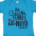 thumbnail image 4 of Inktastic For This Child We Have Prayed Red Arrow and Heart Boys or Girls Baby Bodysuit, 4 of 5