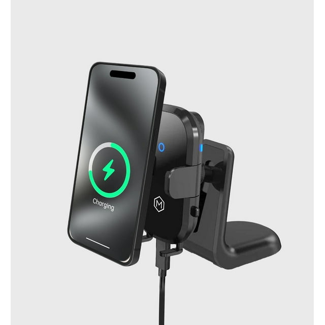 Mighty Mount Fast Wireless Car Charger Mount - Grip Cradle (Auto Scan Version 2.0)