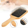 thumbnail image 2 of Peigne de massage en bois et acier pour femme, accessoire de coiffure, soins capillaires, cuir chevelu sain, 2 of 4