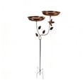 thumbnail image 2 of Comedero y bebedero metálico para pájaros, ideal para jardín o patio. Se instala en el suelo al aire libre y cuenta con una abertura ajustable para que los pájaros se alimenten y se bañen., 2 of 6