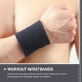 thumbnail image 3 of OUNONA 6-Pack Sports Wrist Sweatbands for Football Basketball Running - Comfortable, Wristbands for Active Sports Use, 3 of 7