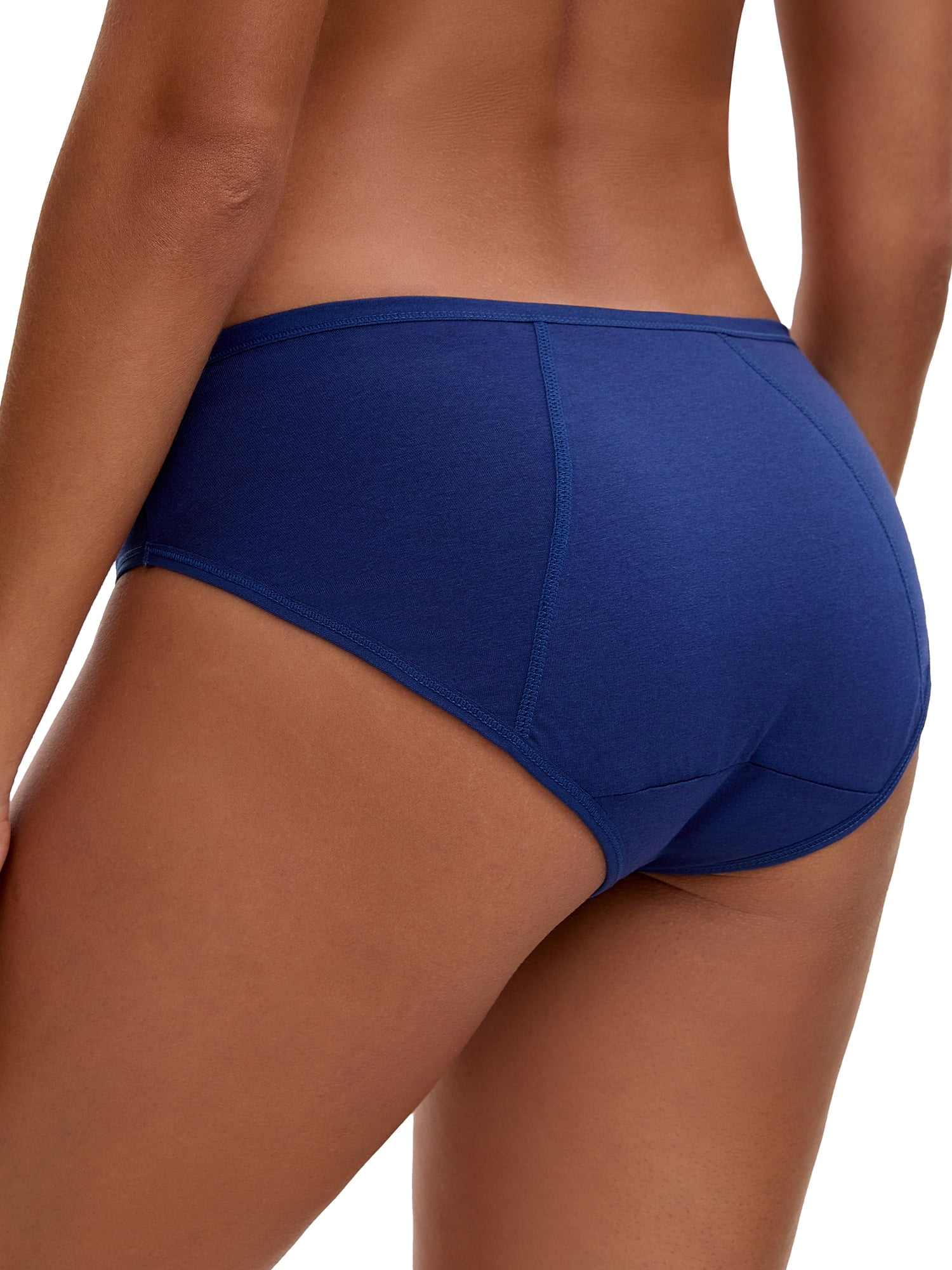 Unique Bargains Women's 3 Layers Leak Proof Cotton Briefs L Dark Blue