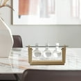 thumbnail image 6 of Desktop Glass Plants Bulb Terrarium with Wooden Stand for Hydroponics Plants home and garden Wedding Decoration Gift - 14x28cm, 6 of 7