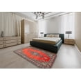 thumbnail image 5 of Ahgly Company Machine Washable Indoor Round Traditional Dark Almond Brown Area Rugs, 3' Round, 5 of 7