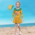 thumbnail image 4 of Girls One Piece 4-6Y Swimsuits Size Sun Long Sleeve Watermelon Design Swimsuit with Hat Short Summer Beach Kids Swimwear, 4 of 7