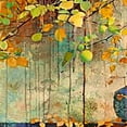 thumbnail image 6 of HAOXIT Watercolor Flower Round Elastic Fitted Tablecloth, Soft Colored and Leaves on Misty Retro Backdrop Nature Art, for Kitchen Dinning Tabletop Outdoor Picnic, Fits Round Table 31-35, 6 of 8