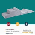 thumbnail image 2 of MeowBaby 4 Elements Soft Foam Blocks Playset with Velvet Covers, Light Gray, 2 of 11