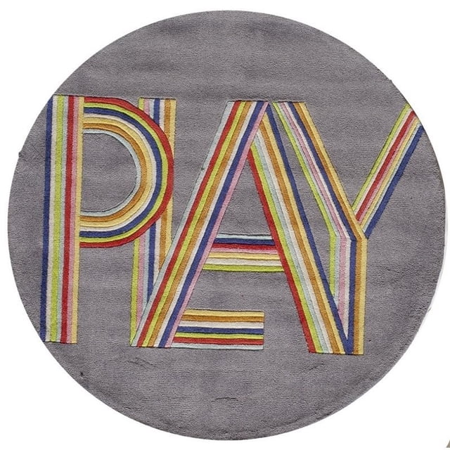 Momeni Lil Mo Hipster 5' X 5' Round Contemporary Hand Tufted Rug in Pink