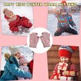 thumbnail image 5 of Guantes de lana de cinco dedos para niños y niñas, cálidos y gruesos, de invierno, con dibujos animados de Corea sonriente, guantes de punto 842, 5 of 5