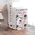 thumbnail image 6 of KLL Lilies Flowers Print Wood Book Ends for Shelves,1 Pair Wood Bookends Book Holder Stand Decorative, Book Stoppers for Heavy Duty Books CD File Video Games, 6 of 8